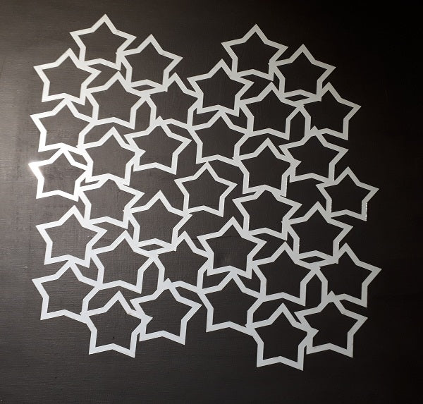 12 x 12Inch Plastic Stencil Collage Stars
