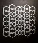 12 x 12Inch Plastic Stencil Collage Honeycomb