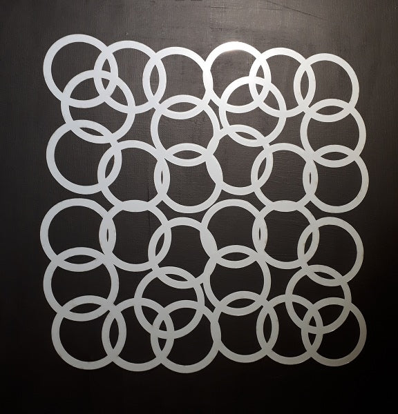 12 x 12Inch Plastic Stencil Collage Circle