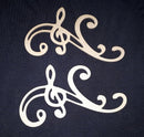 Chipboard Embellishments Medium Music Flourish