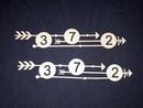 Chipboard Medium Arrow with Numbers
