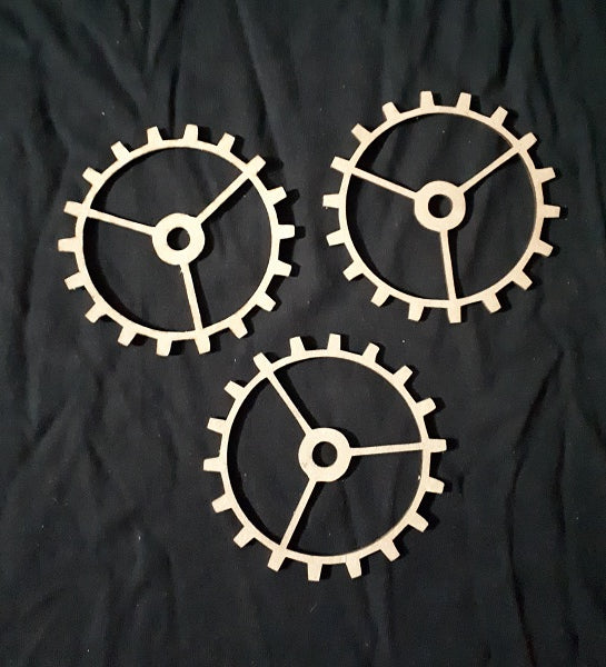Chipboard Cogs Trio Large