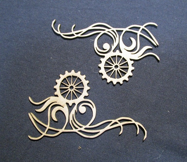 Chipboard Cog and Flourish