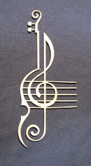 Chipboard Violin and Treble Clef