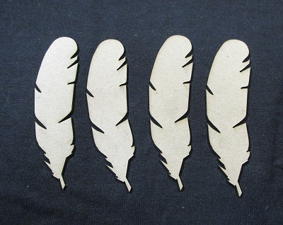 Chipboard Feathers Large