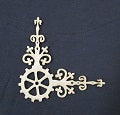 Chipboard Cog Swirl Corner