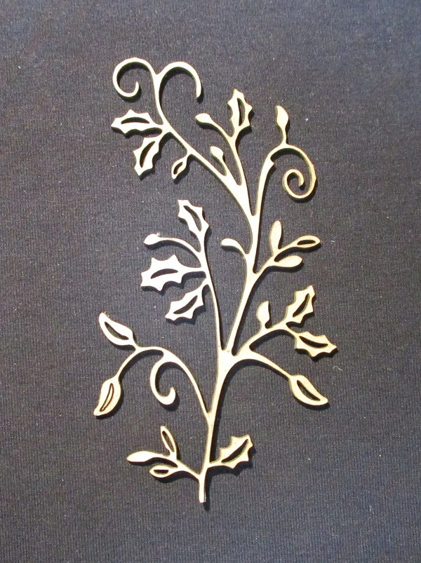 Chipboard Christmas Holly Vine Fine