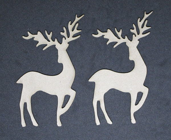 Chipboard Christmas Reindeer Large (set of 2)