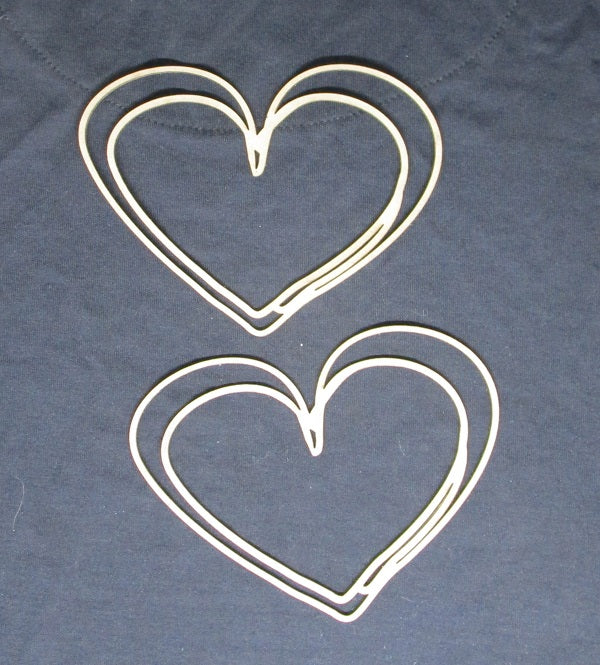 Chipboard Scribble Hearts Large