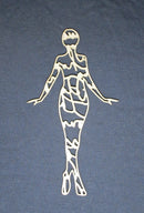 Chipboard Standing Girl with Writing Medium