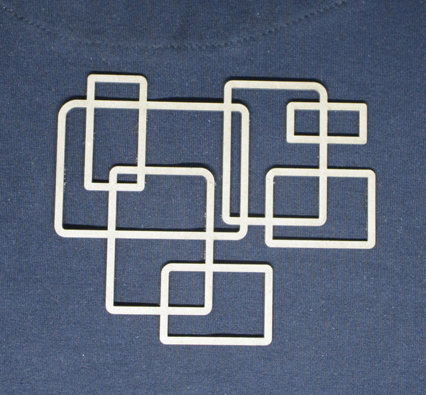 Chipboard Shapes Interlocking squares