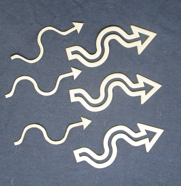 Chipboard Swirly Arrows Set of 3