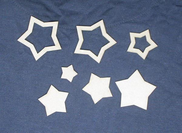 Chipboard Stars Set of 7