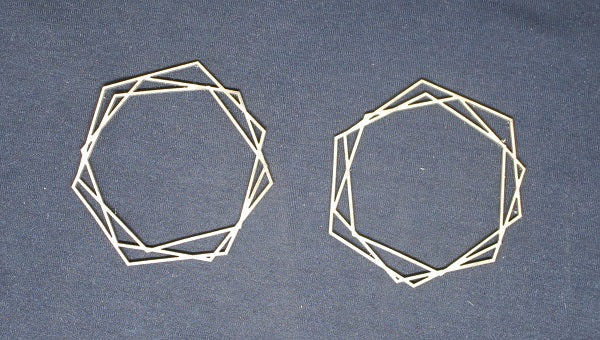 Chipboard Hexagon Fine Line Frames Medium