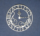Chipboard Number Clock with Flourishes