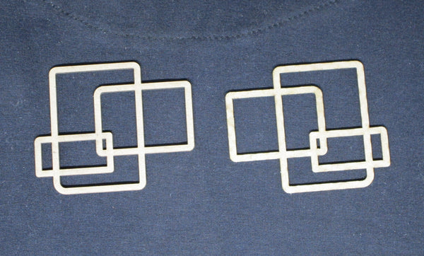 Chipboard Shapes Interlocking squares Small