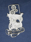 Chipboard Shapes Steam Punk Owl with Hat