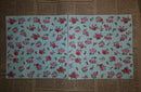 Paper Napkins (Pack of 2) Aqua Spots with Red and Pink Roses Shabby Chic