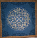 Paper Napkins (Pack of 2) Blue, Dark Blue, Cream Mendela Circle Floral Demask