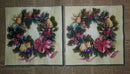 Paper Napkins (Pack of 2) Christmas Wreath, Pears, Apples Grapes Ribbon Bow
