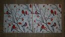 Paper Napkins (Pack of 2) Birds Red Robins, Branches Red Flowers