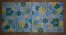 Paper Napkins (Pack of 2) Flowers Green, Blue and Yellow Florals, Pattern