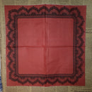 Paper Napkins (Pack of 2) Red and Black Lace Border, Scallops Ribbons