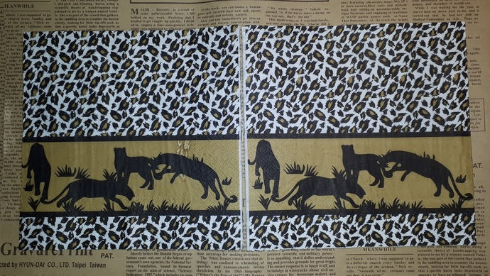 Paper Napkins (Pack of 2) African Lepold Print Silhouette