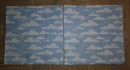 Paper Napkins (Pack of 3) Blue and White Clouds Pattern Sky.
