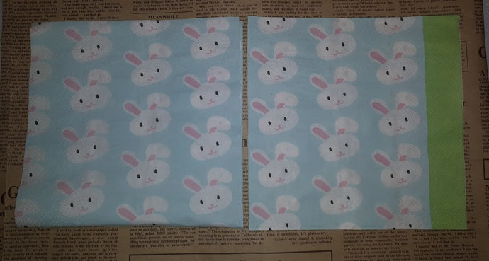 Paper Napkins (Pack of 2) Easter Bunny Rabbits Cute Baby Blue Baby Pink