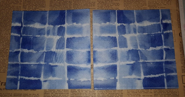 Paper Napkins (Pack of 2) Watercolour Blue Swatches