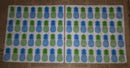 Paper Napkins (Pack of 2) Blue and Green Pineapples Fruit Abstract