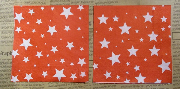 Paper Napkins (Pack of 2) Red and White Stars