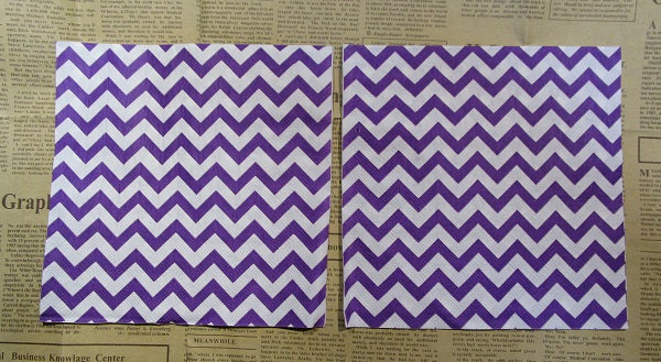 Paper Napkins (Pack of 2) Deep Purple Zig Zags