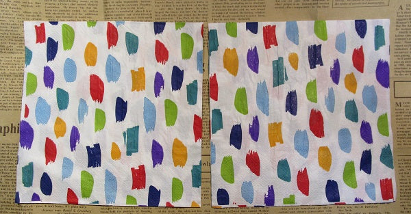 Paper Napkins (Pack of 2) Colourful Paint Swatches