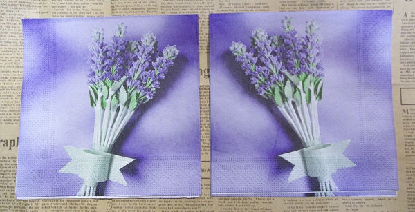 Paper Napkins (Pack of 2) Bunches of Purple Lavender