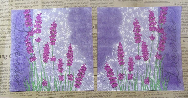 Paper Napkins (Pack of 2) Lavender Pink and Purple