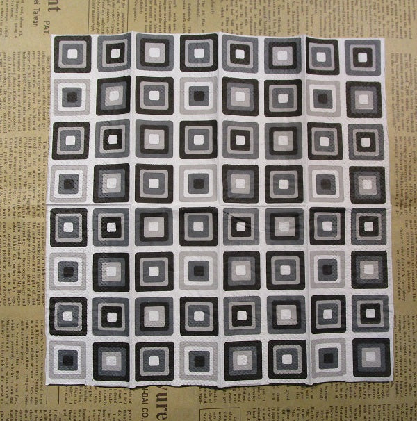 Paper Napkins (Pack of 2) Squares Black andWhite