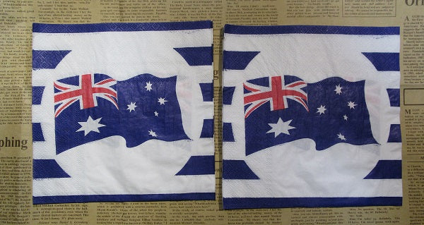 Paper Napkins (Pack of 2) Aussie Australia Flag