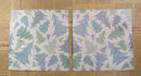 Paper Napkins (Pack of 2) Blue and Green Frosty Tree Snowflakes