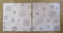 Paper Napkins (Pack of 2) Christmas Silver Stars on white