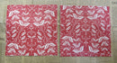 Paper Napkins (Pack of 2) Red and White Holly Swirls Christmas