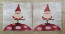 Paper Napkins (Pack of 2) Christmas Santa Gnome on Mushroom