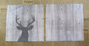 Paper Napkins (Pack of 2) Christmas Woodgrain Grey Reindeer