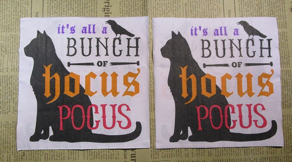 Paper Napkins (Pack of 2) Halloween Its alla bunch of Hocus Pocus Cat