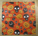 Paper Napkins (Pack of 2) Halloween SKull Pumpkin Orange and Black