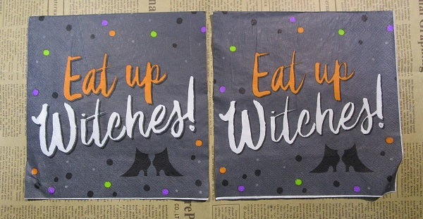 Paper Napkins (Pack of 2) Halloween Eat up Witches