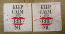 Paper Napkins (Pack of 2) Halloween Keep Calm and Bite Me Lips and Blood