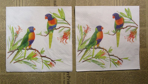Paper Napkins (Pack of 2) Australia Birds Parrot