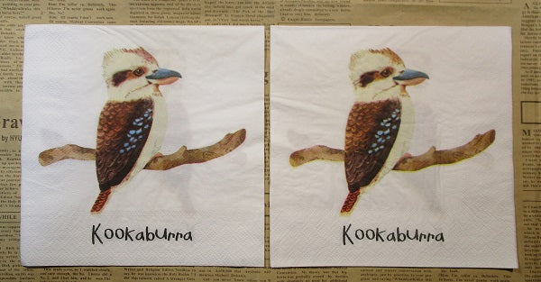 Paper Napkins (Pack of 2) Austalia Animals Kookaburra Large